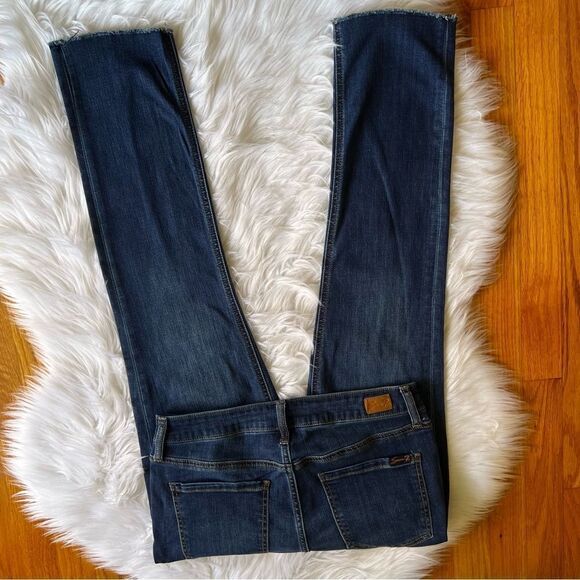 Seven7 High Rise Slim Straight Jeans Size 6 Rough Hem - Picture 7 of 7